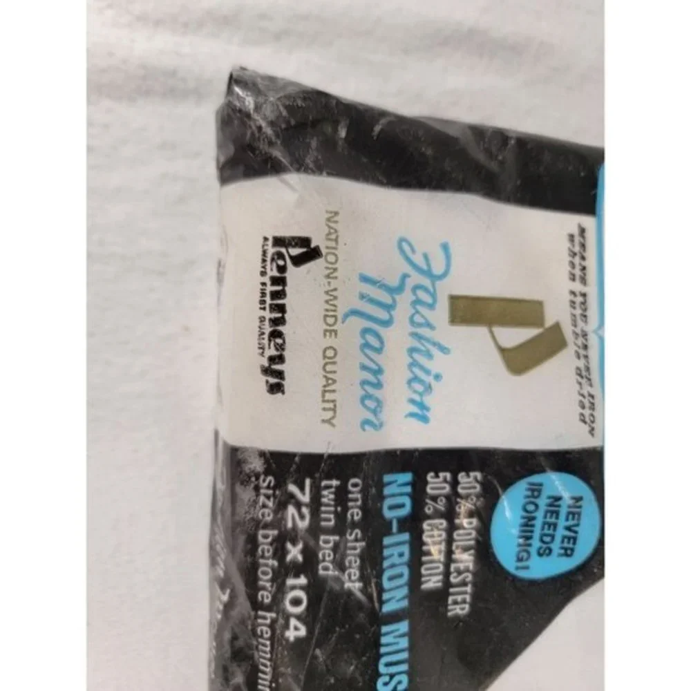 Penn-Prest No-Iron Musln One Sheet Twin Bed White‎ Pennys 72x104 NEW